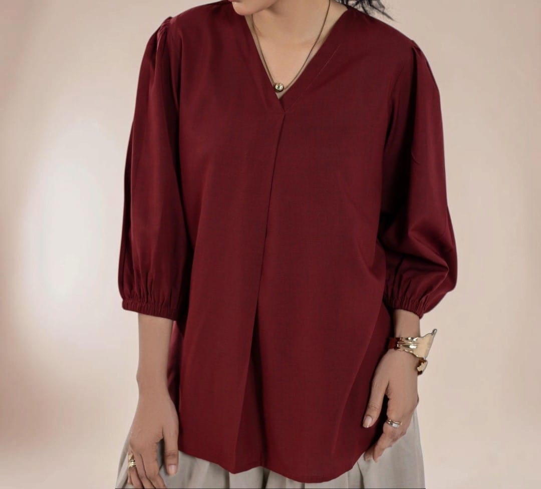 Crimson Silk Shirt