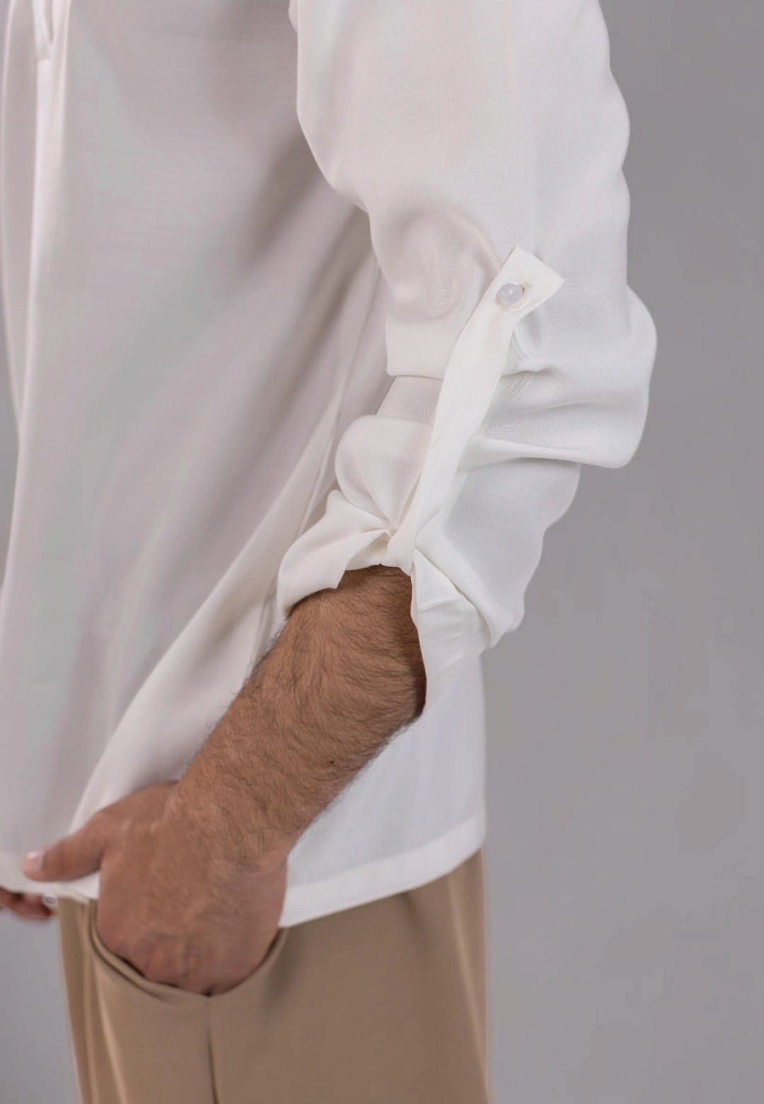 Men's Premium Full Sleeves Round Neck Shirt – Off White