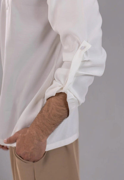 Men's Premium Full Sleeves Round Neck Shirt – Off White