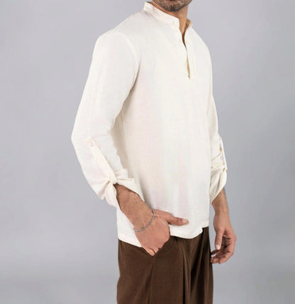 Men's Premium Full Sleeves Round Neck Shirt – Off White
